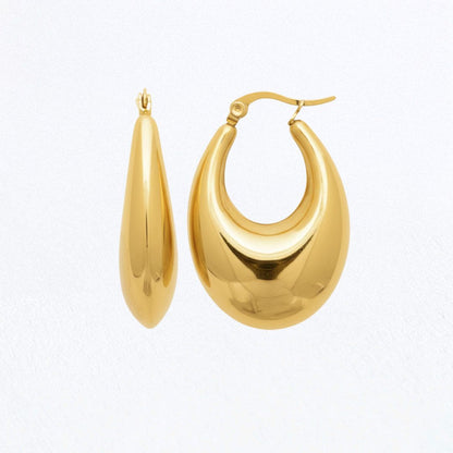 Boucles d'oreilles acier inoxydable or Vela 5