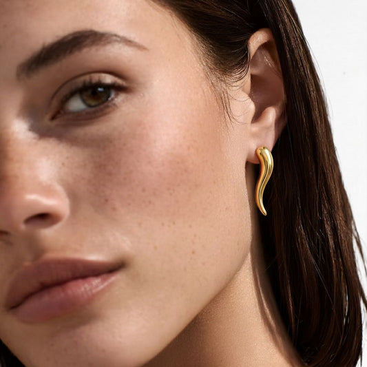 Boucles d'oreilles acier inoxydable Wave 2