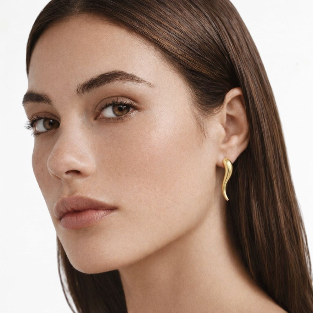 Boucles d'oreilles acier inoxydable Wave Bellaime 2