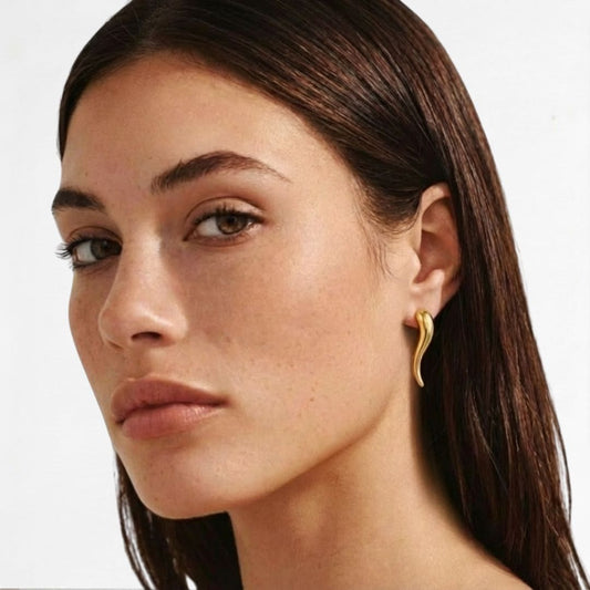 Boucles d'oreilles acier inoxydable Wave 2