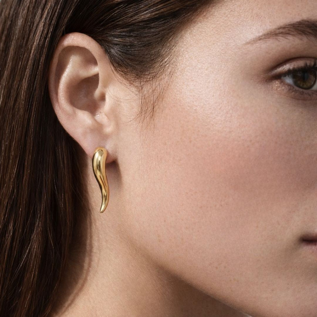 Boucles d'oreilles acier inoxydable Wave Bellaime 3