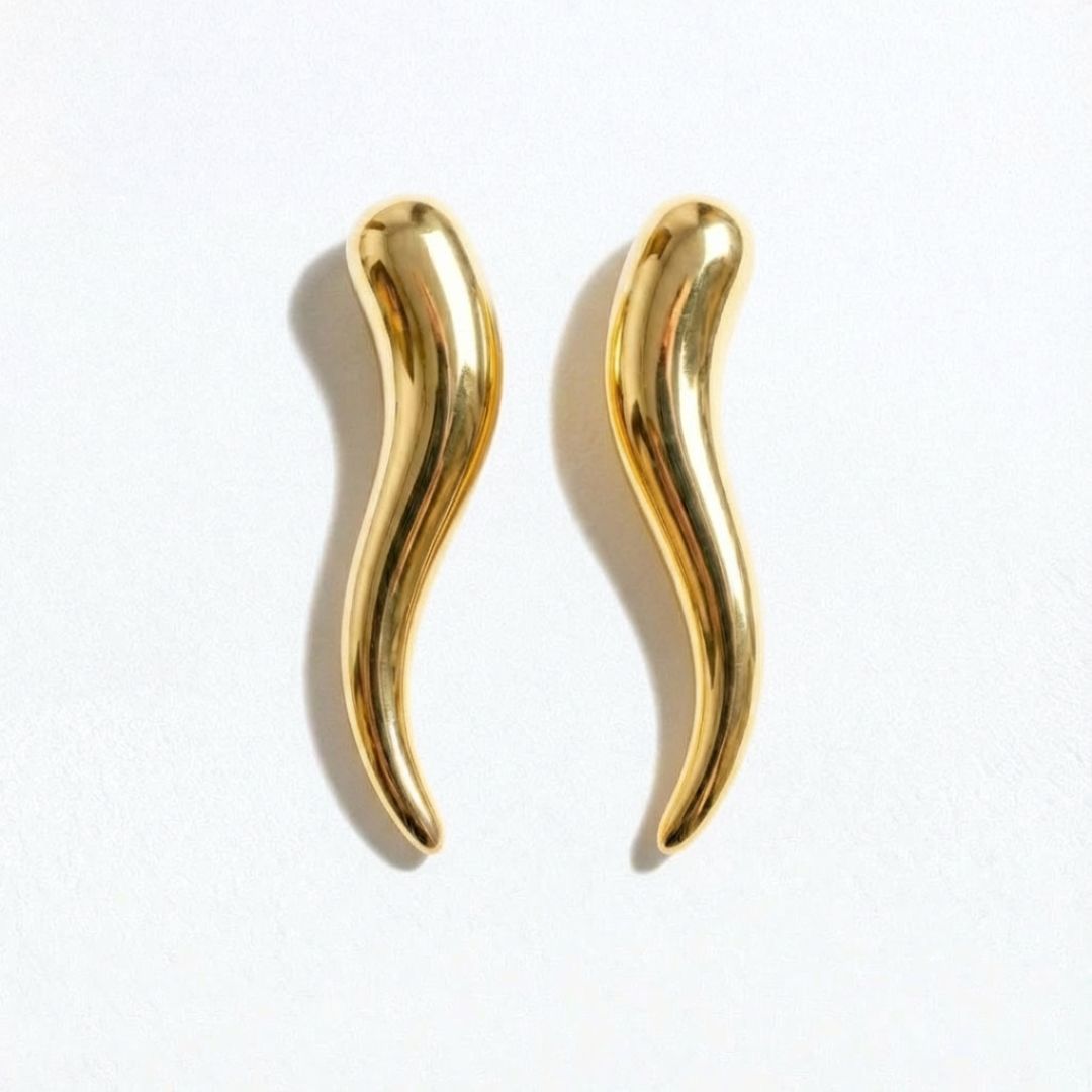 Boucles d'oreilles acier inoxydable Wave Bellaime