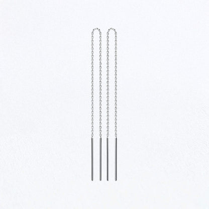 Boucles d'Oreilles fil pendantes argent 925 Purity Bellaime