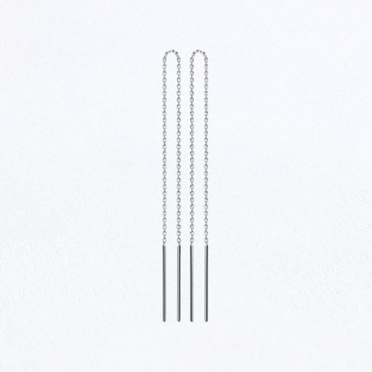 Boucles d'Oreilles fil pendantes argent 925 Purity Bellaime