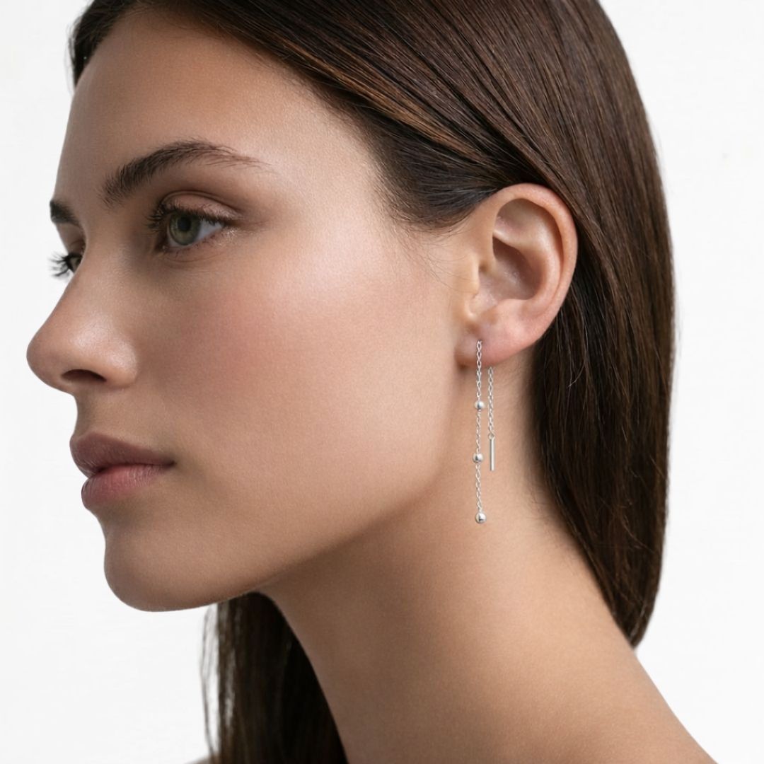 Boucles d'Oreilles pendantes argent 925 Trinity Bellaime 3