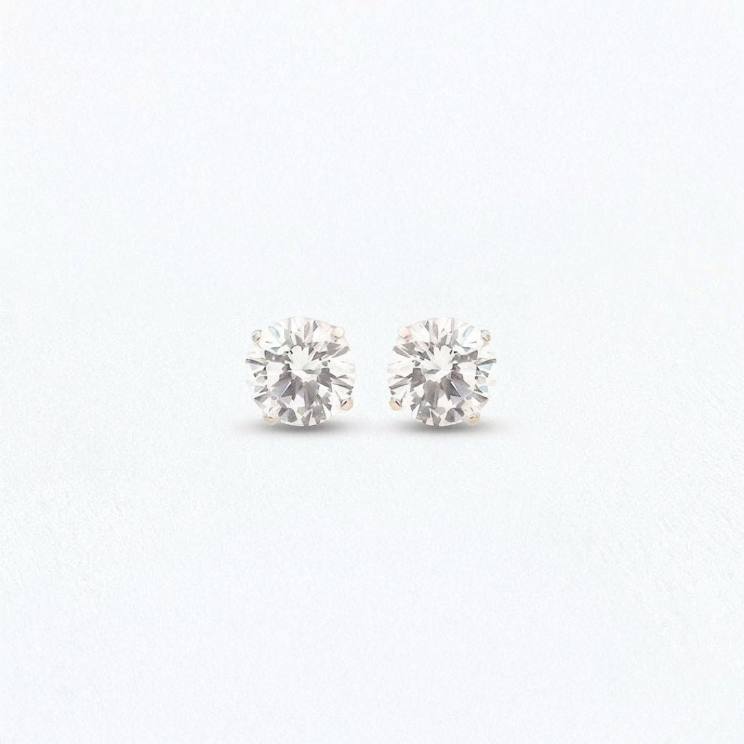 Puce d'oreille 4 mm argent 925 zirconium  Basic & Perfect Bellaime