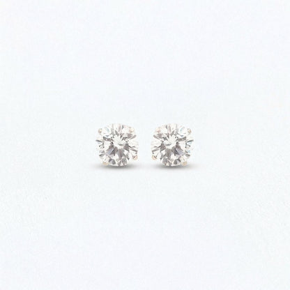 Puce d'oreille 4 mm argent 925 zirconium  Basic & Perfect Bellaime