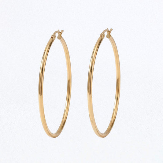 Boucles d'oreilles créoles 7 cm acier inoxydable Bellaime