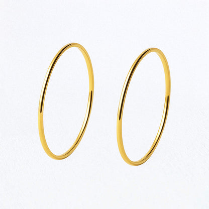 Boucles d'oreilles créoles plaqué or 18K 7 cm Basic & Perfect Bellaime 2