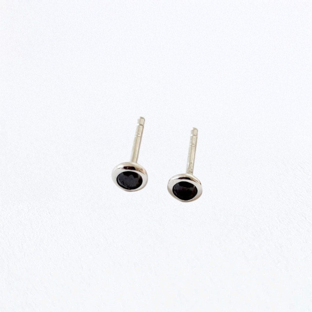 Boucle d'oreille noir femme argent 925 Black Mania 4