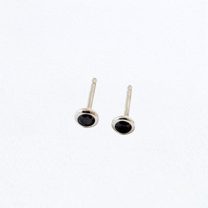 Boucle d'oreille noir femme argent 925 Black Mania 4