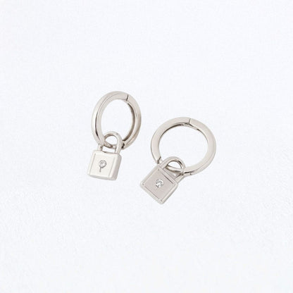 Boucle d'oreille cadenas argent 925 Bellaime 4