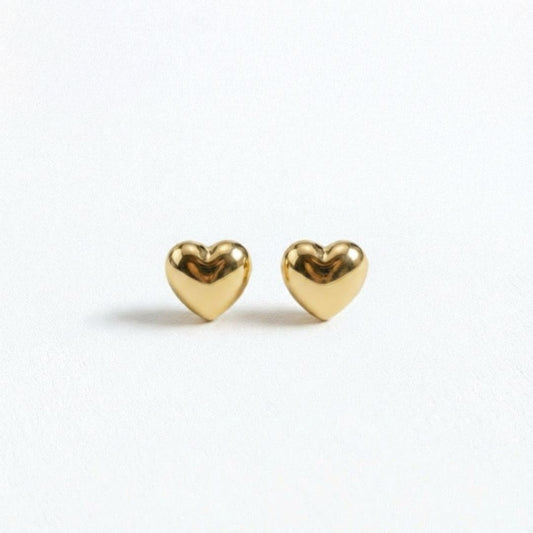 Puces d'Oreilles coeur Love Me Plaqué Or 18K Bellaime
