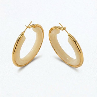 Boucles d'oreilles créoles acier inoxydable Anais Bellaime 5