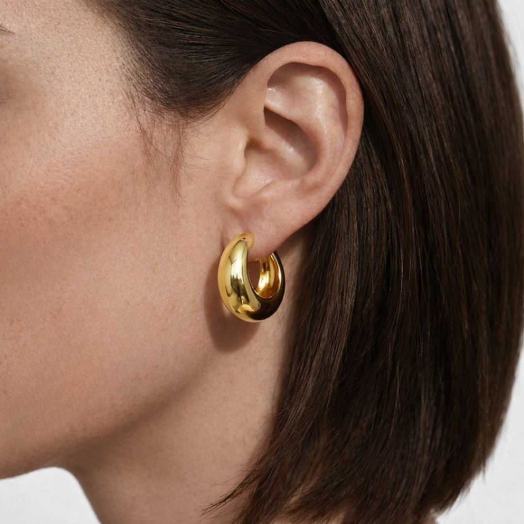 Boucles d'oreilles créoles acier inoxydable Armelle Bellaime 2