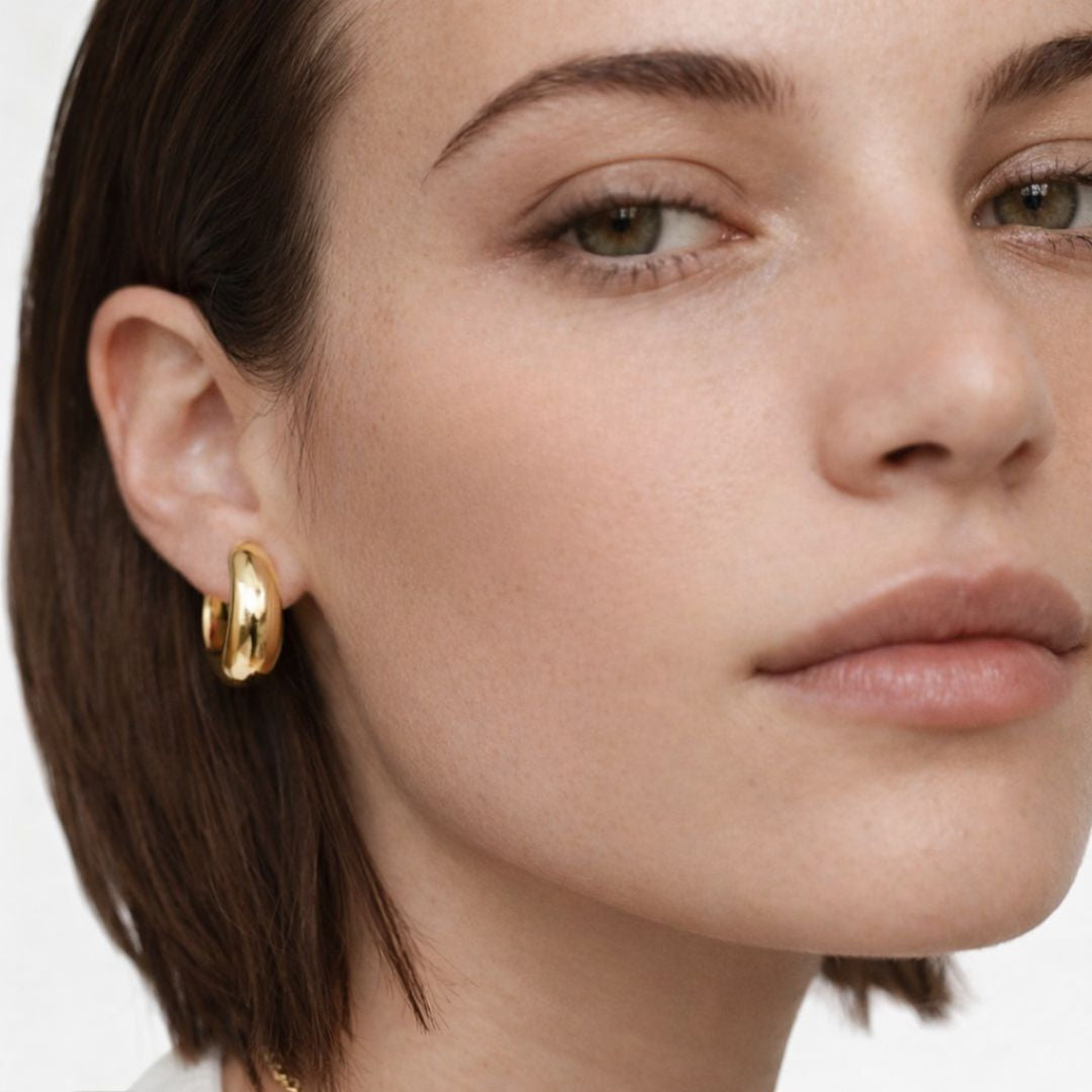 Boucles d'oreilles créoles acier inoxydable Armelle Bellaime 3