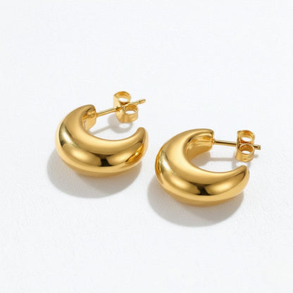 Boucles d'oreilles créoles acier inoxydable Armelle Bellaime 4