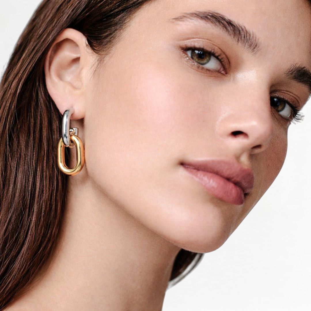 Boucles d'oreilles créoles acier inoxydable Gladys Bellaime 2