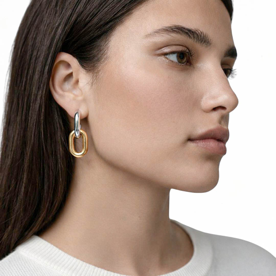 Boucles d'oreilles créoles acier inoxydable Gladys Bellaime 3