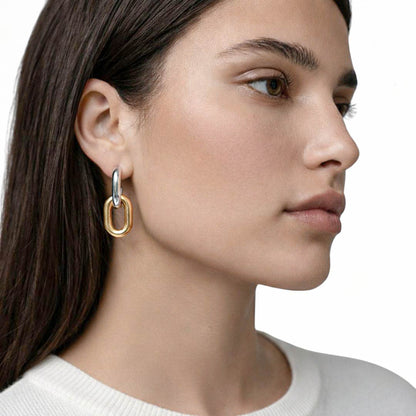 Boucles d'oreilles créoles acier inoxydable Gladys Bellaime 3