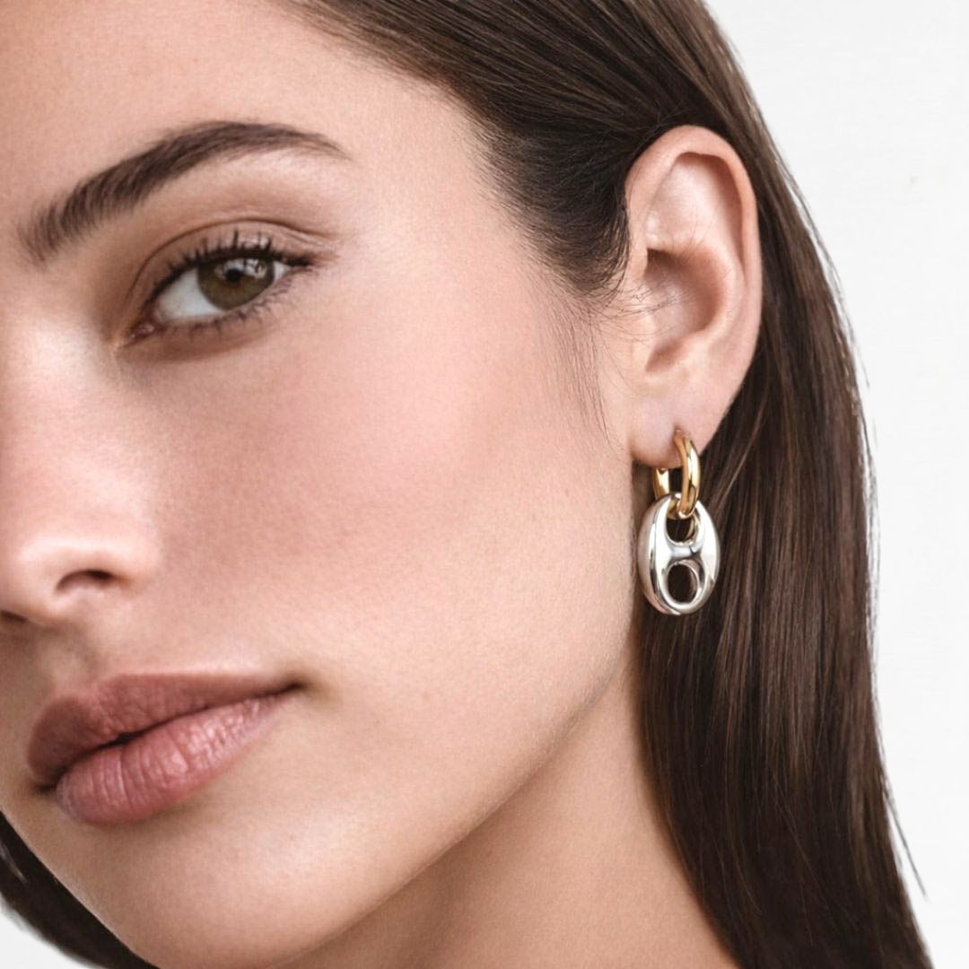 Boucles d'oreilles acier inoxydable or argent Lina Bellaime 3