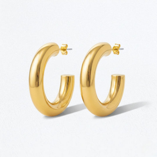 Boucles d'oreilles creoles cier inoxydable or Lisa Bellaime