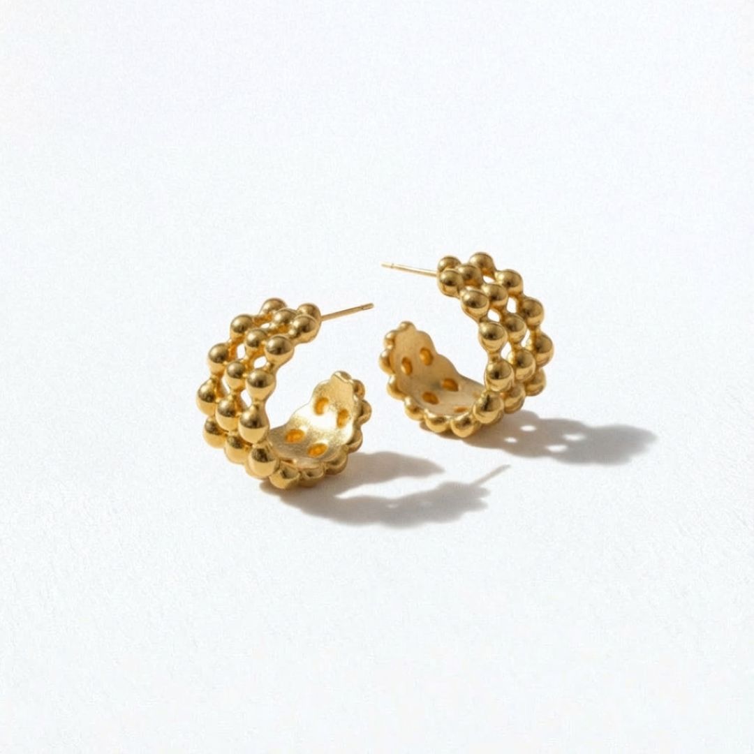 Boucles d'oreilles creoles acier inoxydable Louna Bellaime 4