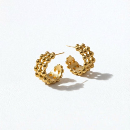 Boucles d'oreilles creoles acier inoxydable Louna Bellaime 4