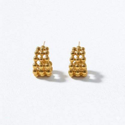 Boucles d'oreilles creoles acier inoxydable Louna Bellaime 5