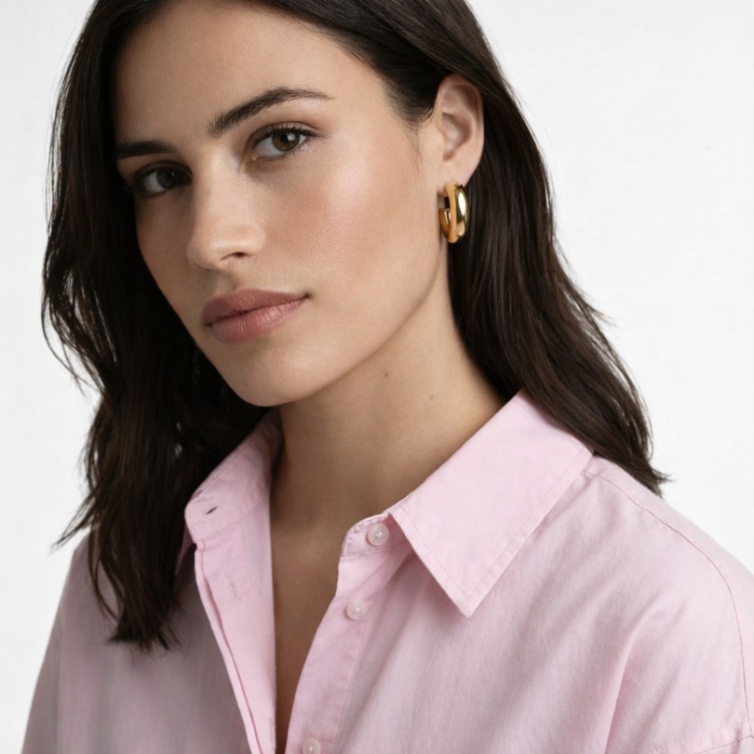 Boucles d'oreilles créoles acier inoxydable Eleis Bellaime 2