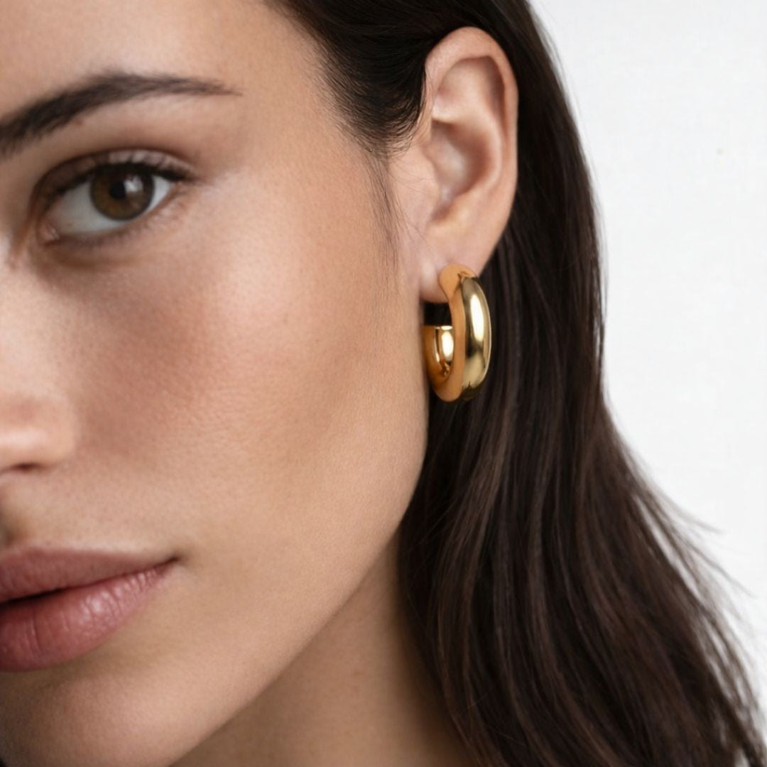 Boucles d'oreilles créoles acier inoxydable Eleis Bellaime 3