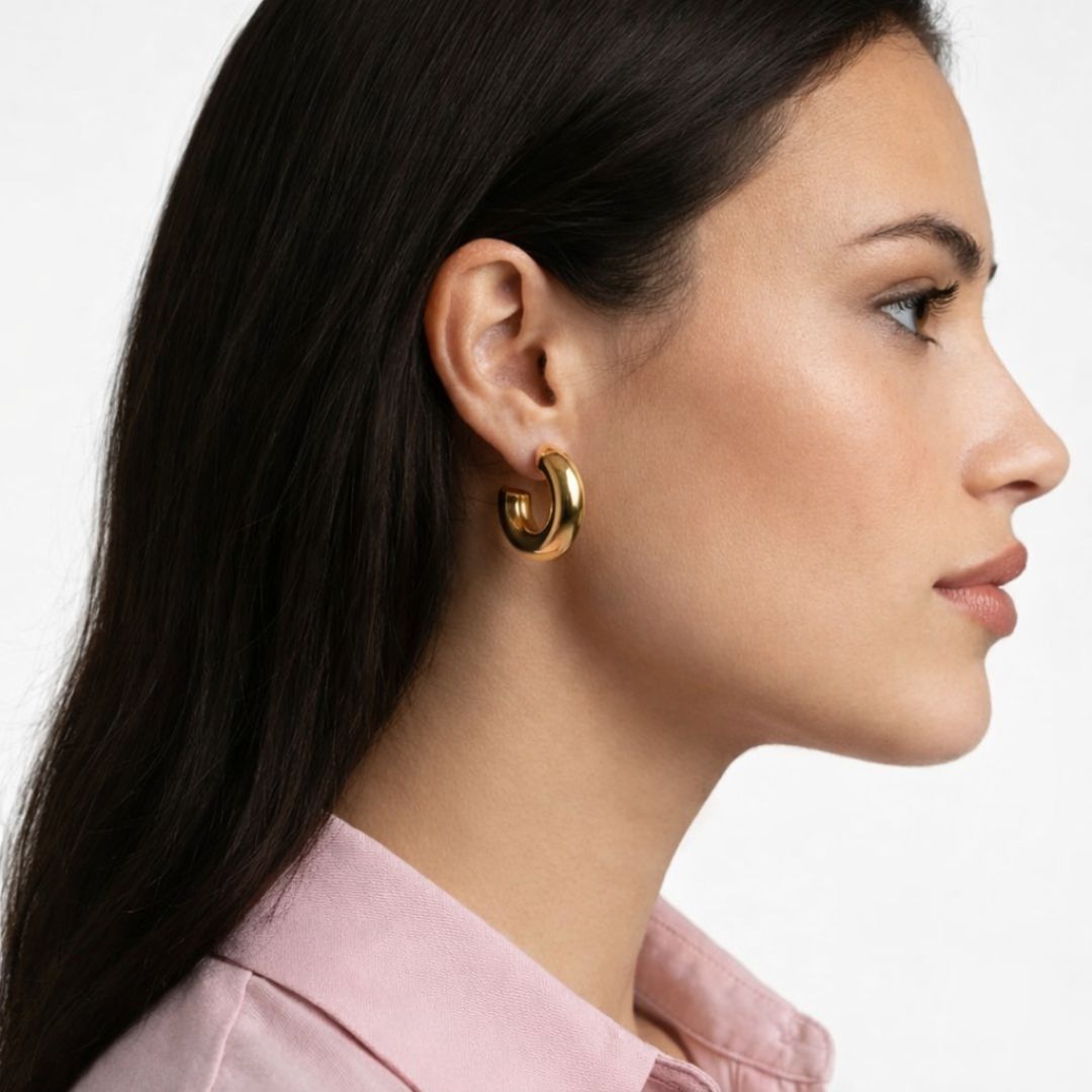 Boucles d'oreilles créoles acier inoxydable Eleis Bellaime 4