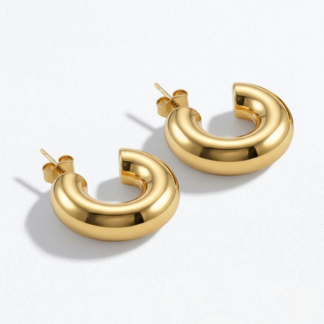 Boucles d'oreilles créoles acier inoxydable Eleis Bellaime 5