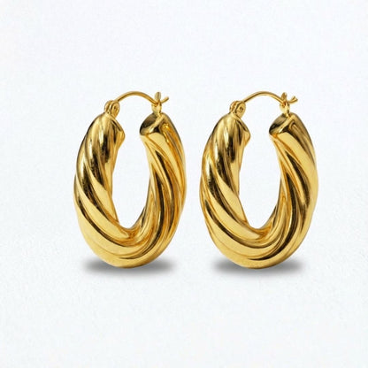 Boucles d'oreilles créoles acier inoxydable Lena Bellaime