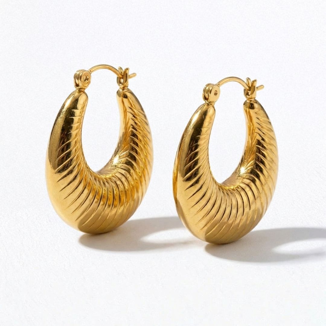 Boucles d'oreilles créoles acier inoxydable Lorie Bellaime