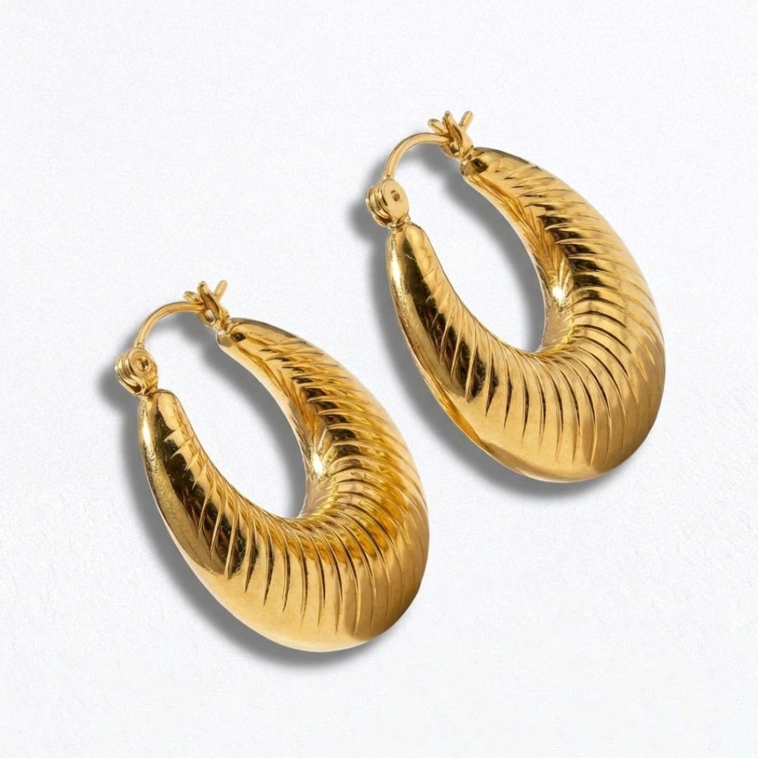 Boucles d'oreilles créoles acier inoxydable Lorie Bellaime 5