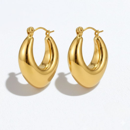 Boucles d'oreilles créoles acier inoxydable Margaux Bellaime