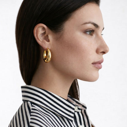 Boucles d'oreilles créoles acier inoxydable Margaux Bellaime 4