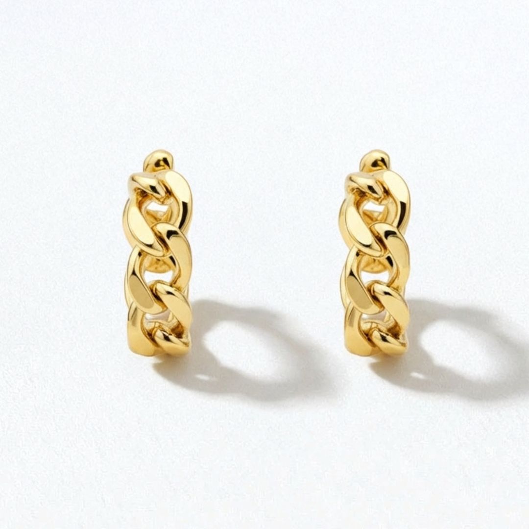 Boucles d'oreilles creoles acier inoxydable or Paloma Bellaime 4