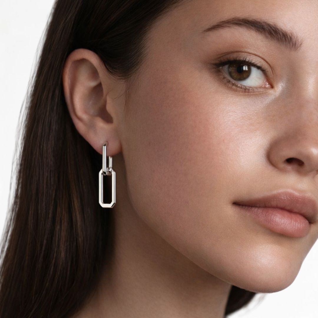 Boucles d'oreilles créoles argent 925 Union Bellaime 2