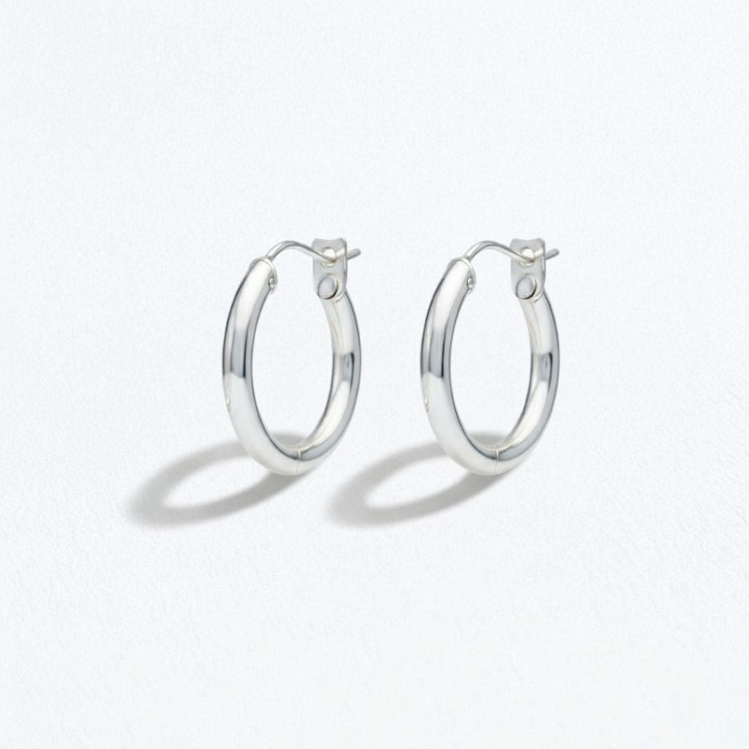 Boucles d'oreilles créoles argent 1,4 cm Basic & Perfect Bellaime