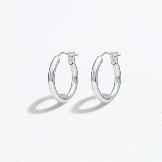 Boucles d'oreilles créoles argent 1,4 cm Basic & Perfect Bellaime