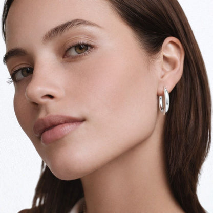 Boucles d'oreilles créoles argent 3 cm Basic & Perfect Bellaime 2