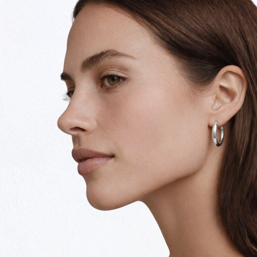 Boucles d'oreilles créoles argent 3 cm Basic & Perfect Bellaime 3