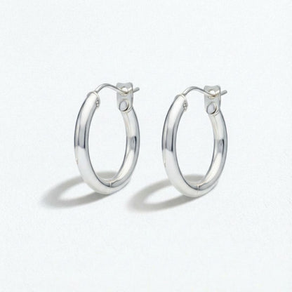 Boucles d'oreilles créoles argent 3 cm Basic & Perfect Bellaime