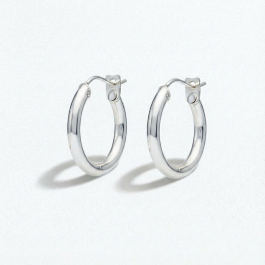 Boucles d'oreilles créoles argent 3 cm Basic & Perfect Bellaime