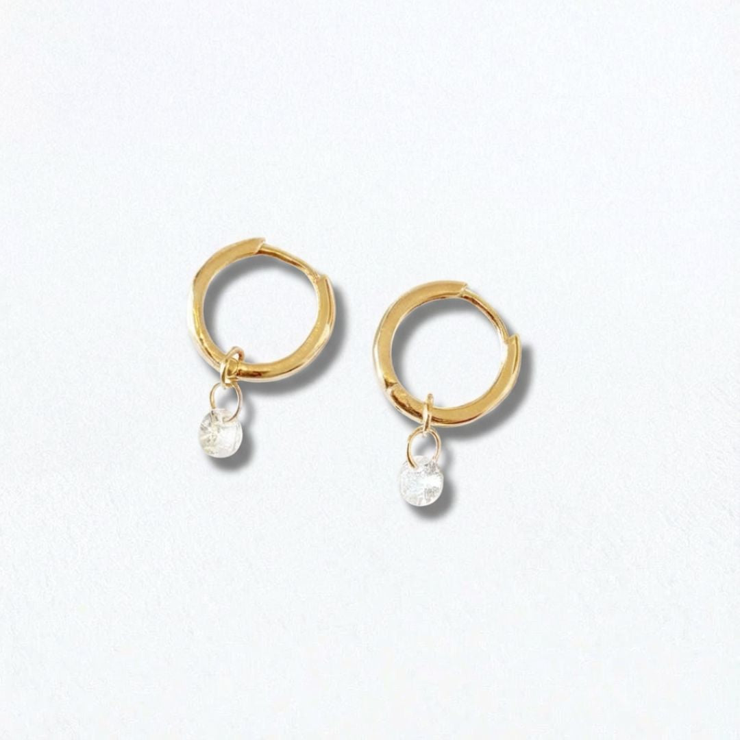 Boucles d'oreilles créoles plaqué or 18K 1,5 cm Elda Bellaime 4