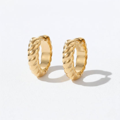 Boucles d'oreilles créoles plaqué or 18K Adele Bellaime