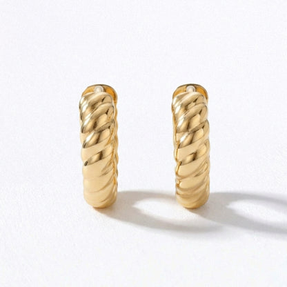 Boucles d'oreilles créoles plaqué or 18K Adele Bellaime 6