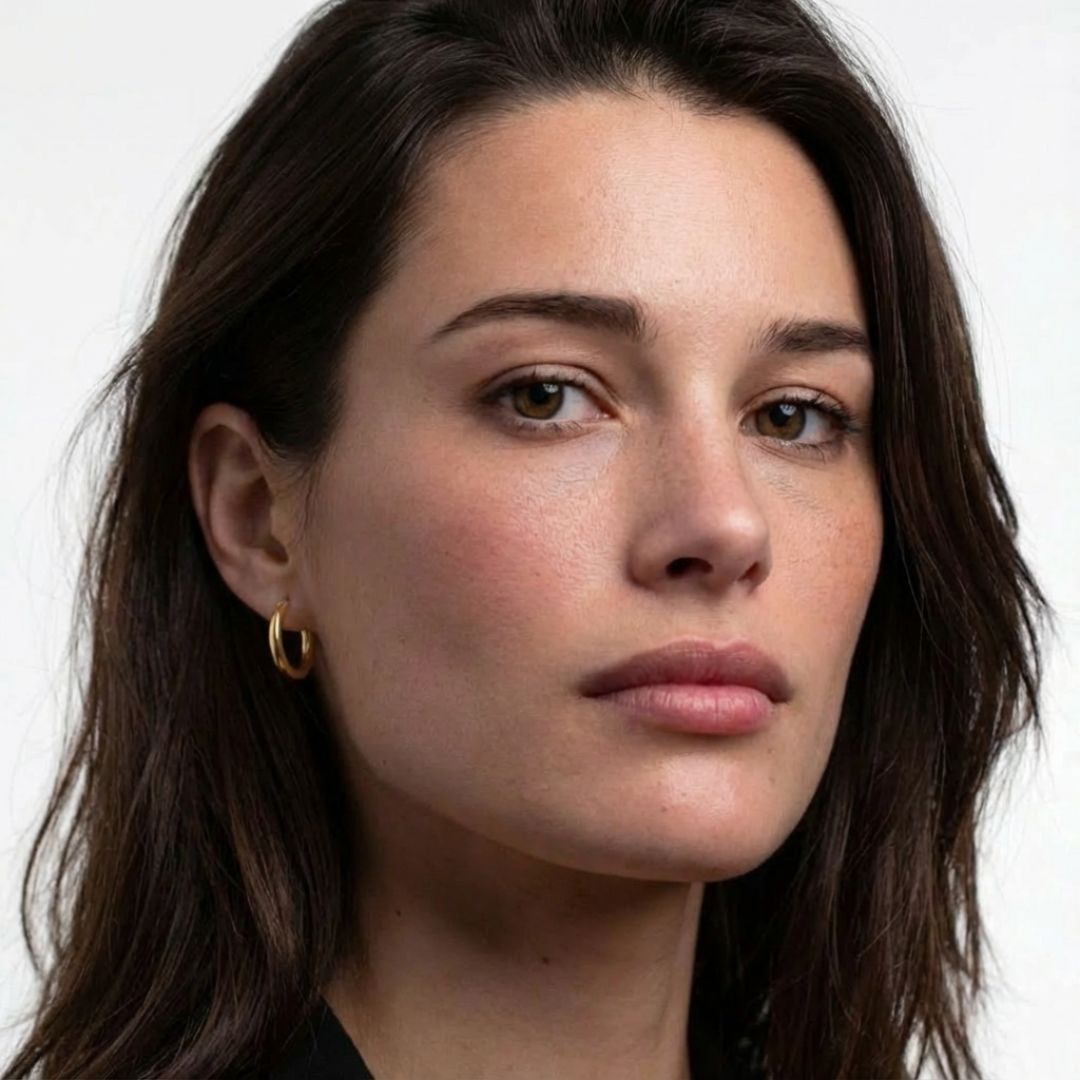 Boucles d'oreilles créoles plaqué or 18K 1,4 cm Basic & Perfect Bellaime 3